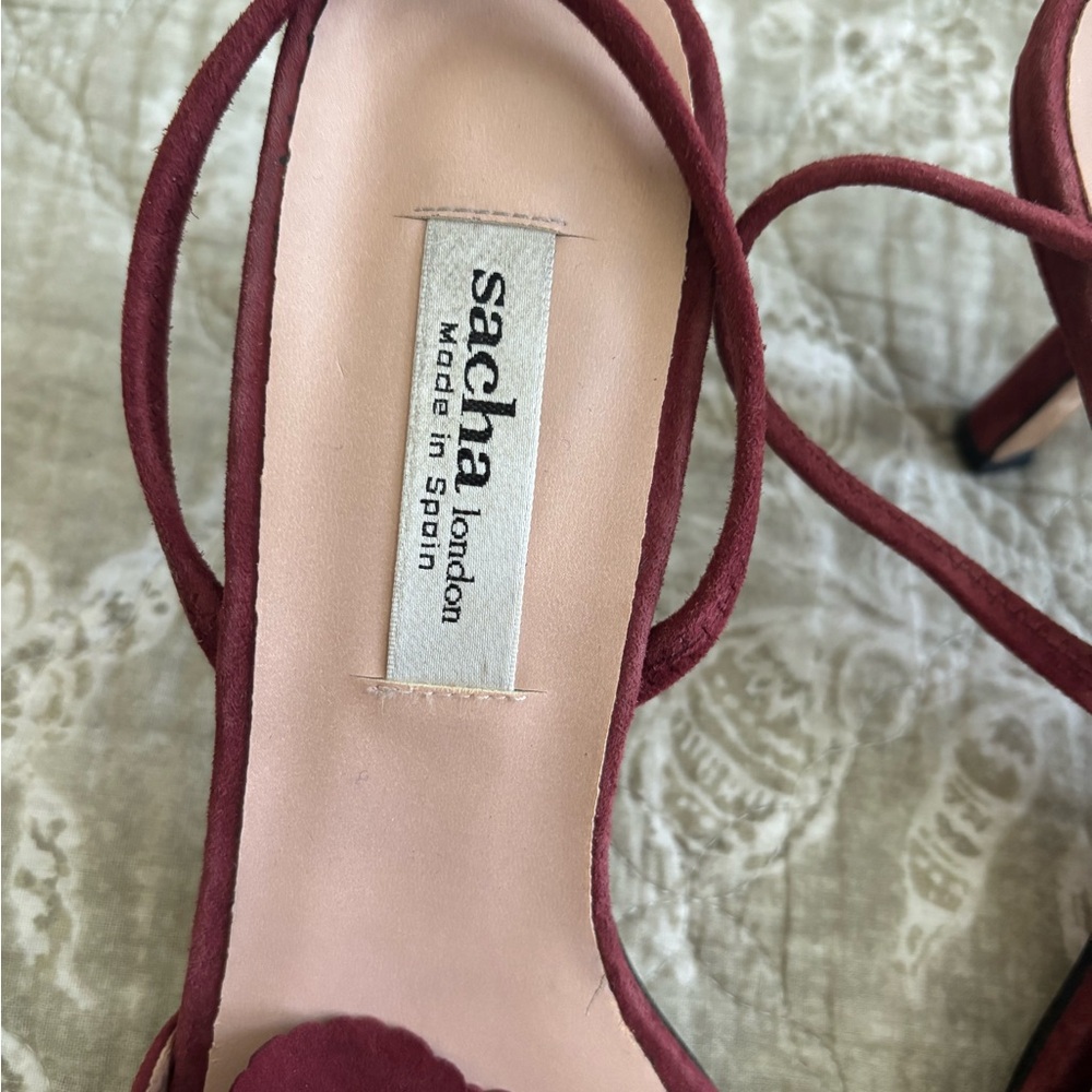 Sacha London Made in Spain Suede Slingback Heels-8.5 - Picture 3 of 7